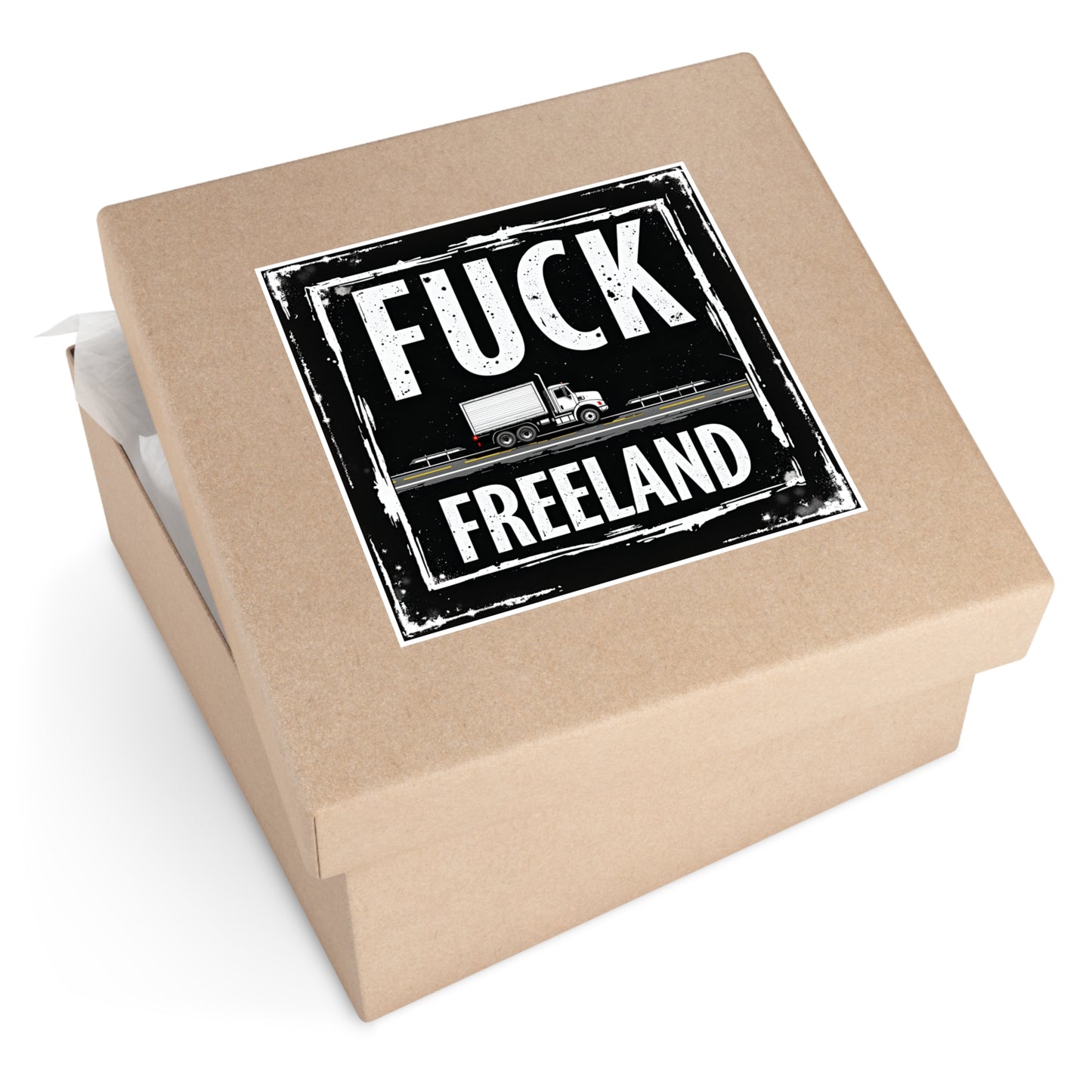 Fuck Freeland Sticker – Truckers’ Highway Edition