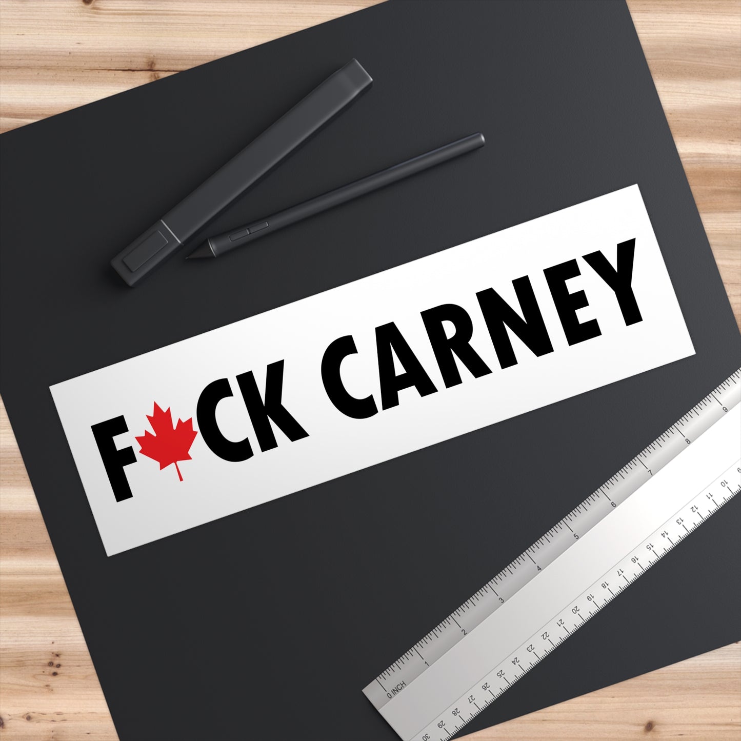 F🍁CK CARNEY Bumper Sticker - Large