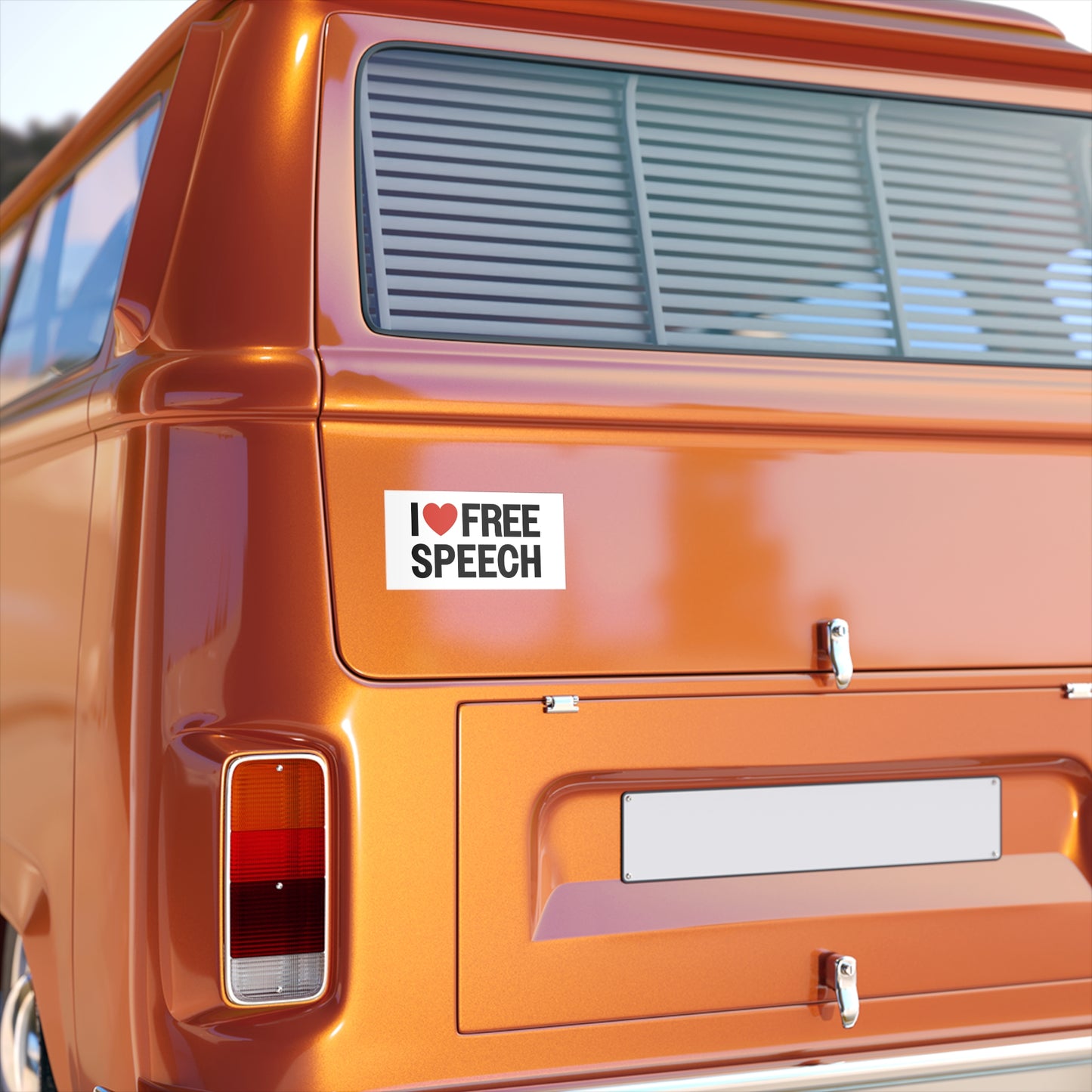 I ❤️ FREE SPEECH Bumper Sticker - Small
