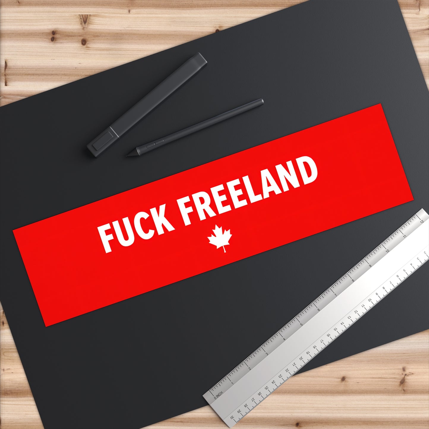 Fuck Freeland Bumper Sticker – Maple Leaf Edition