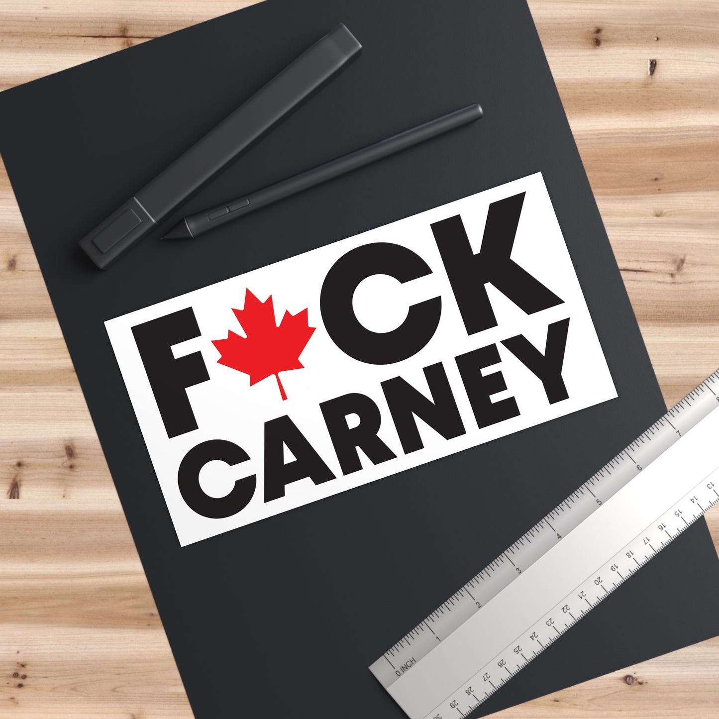F🍁CK CARNEY Bumper Sticker - Small