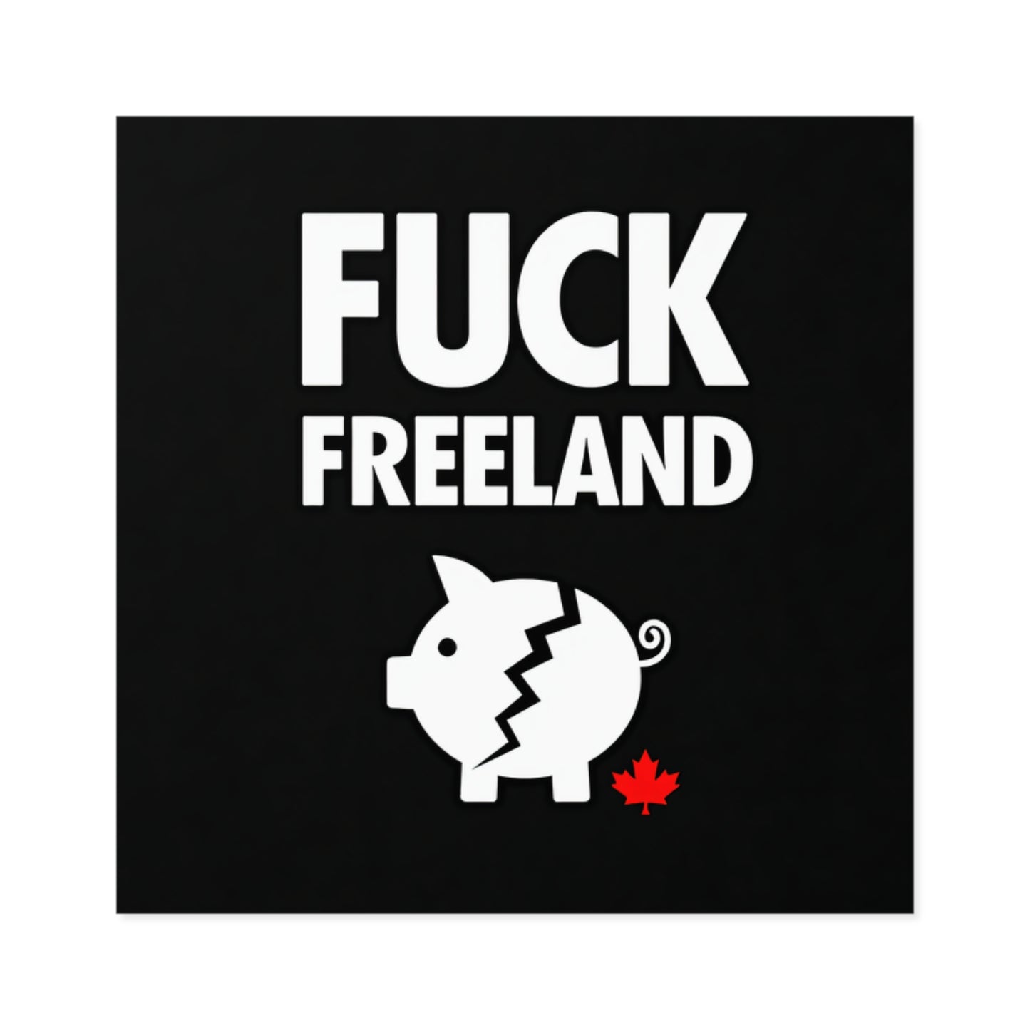 Fuck Freeland Sticker – Broken Piggy Bank Edition