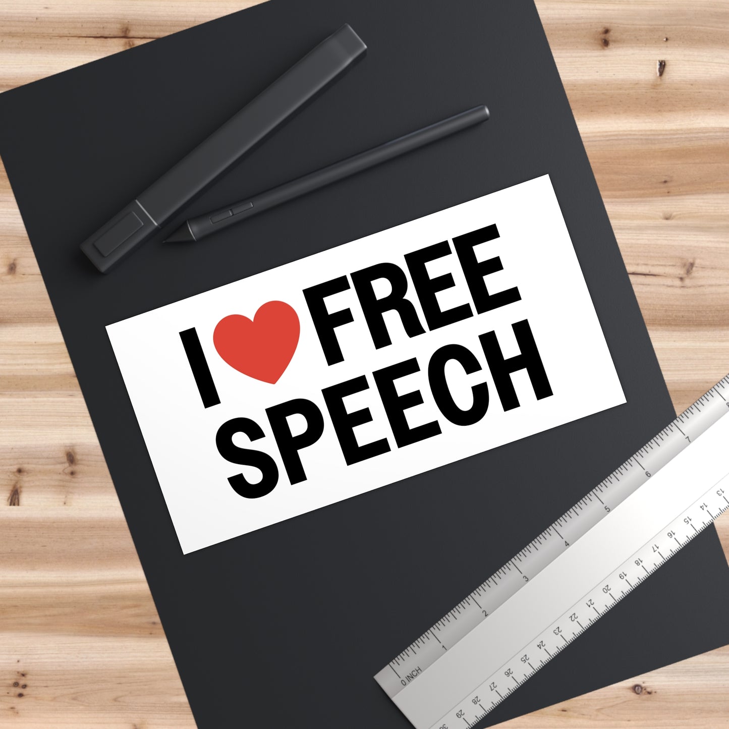 I ❤️ FREE SPEECH Bumper Sticker - Small